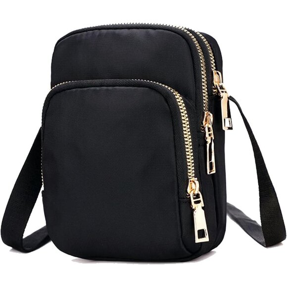 Women's Black-b Small Cell Phone Purse Crossbody Wallet Cute Single Shoulder Bag - Picture 1 of 8